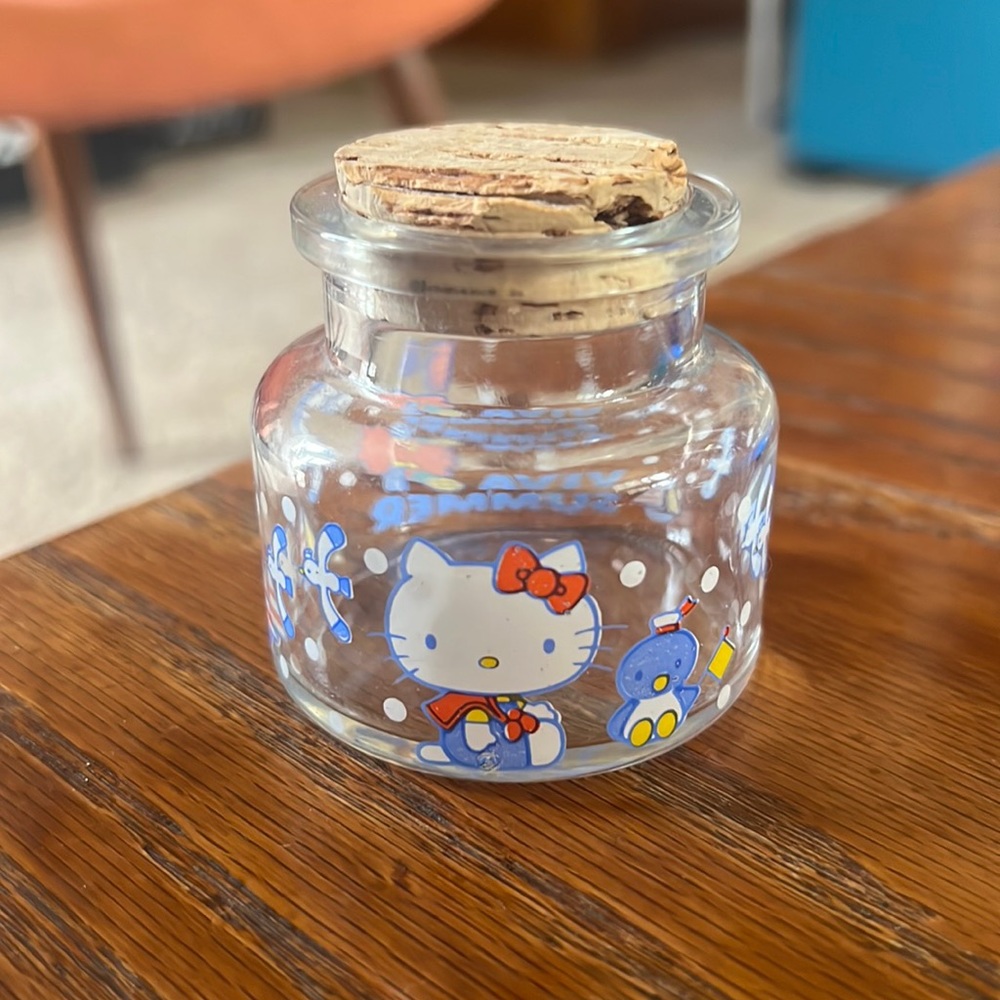 1976 Hello Kitty Viva Summer Corked Glass Bottle